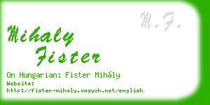 mihaly fister business card