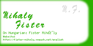 mihaly fister business card